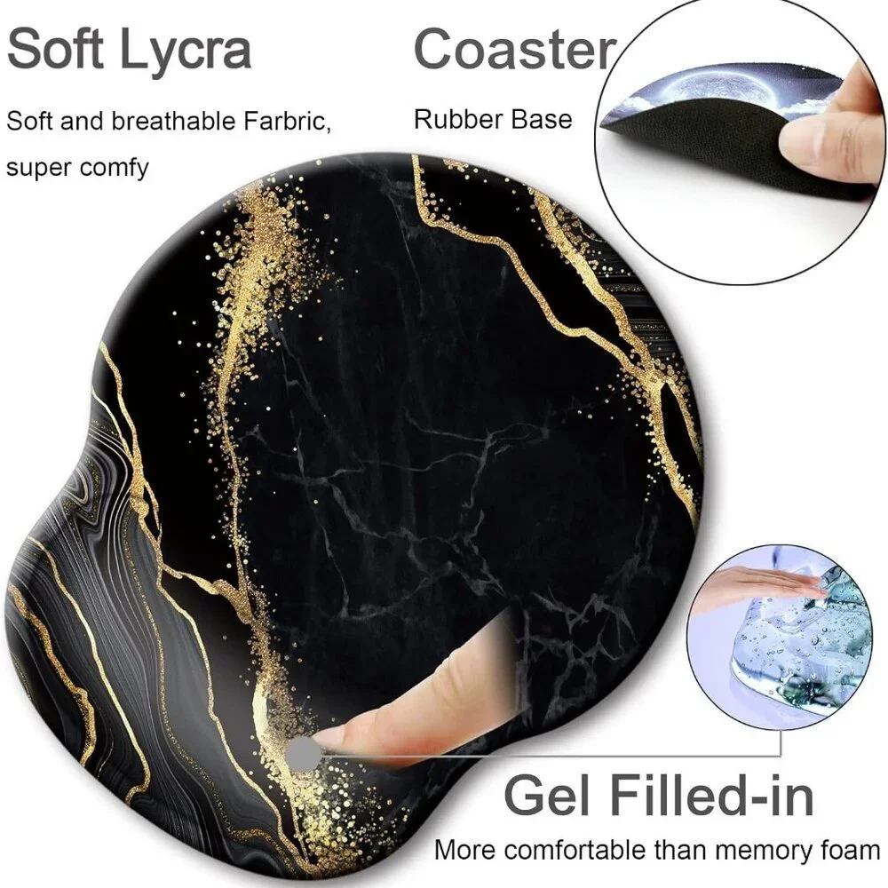 Ergonomic Mouse Pad with Wrist Support Rest,Large Mousepad Gel Wrist Rest, with